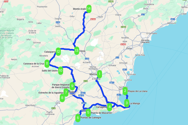 Mapa de LA TIERRA DE LOS DOS MARES