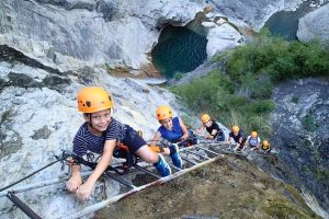 Vía Ferrata del Sorrosal con niños