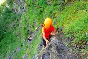 Vía Ferrata del Sorrosal con niños